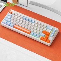 Teclado para Juegos Acer OAK224 de 67 Teclas, Membrana, Interruptor Rojo, Tri-Modo, Retroiluminación RGB, Anti-Ghosting, Resistente al Agua, Inclinación Ajustable para PC