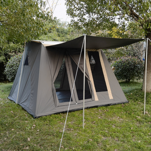 Tente de luxe personnalisée en toile de coton Oxford quatre saisons imperméable pour le glamping, ouverture automatique rapide pour les festivals de musique de 3 à 6 personnes - Product Image 2