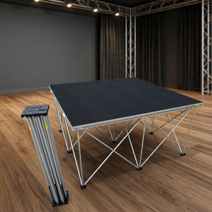 Plataforma de Escenario Modular de Aluminio 1x1m 4x4ft, Escenario Rápido para Eventos y Conferencias - Product Image 1