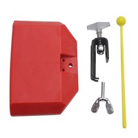 Cloche de couleur de haute qualité en gros-percussion de batterie de jazz aigus ABS durable, cloche de basse rouge bleu