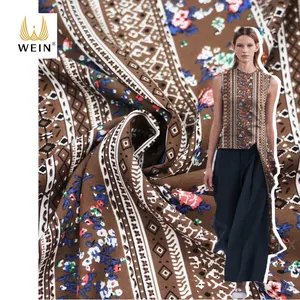 WI-B08 Manufacturer direct sale ethnic style design 75d moss crepe print fabric