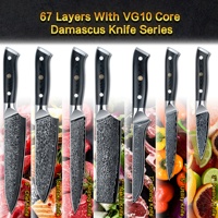 Noir G10 Mosaïque Pin Poignée Professionnel 6 pouces cuisine deba couteaux en acier damas mini sashimi couteau avec noyau vg10