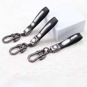 Hot Leather Car Keychain for Car Brands Handmade Premium Metal <b>Key</b> <b>Ring</b> Accessories <b>Customized</b> Logo Present for Man and Woman - Product Image 5