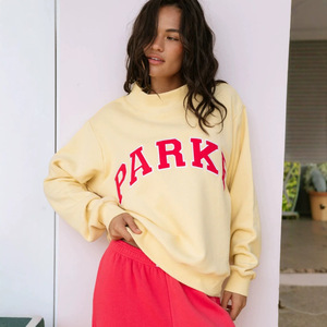 <span class=keywords><strong>Felpa</strong></span> Girocollo Personalizzabile da <span class=keywords><strong>Donna</strong></span>, Oltre 30 Colori, <span class=keywords><strong>Oversize</strong></span>, Stile Vintage, con Stampa Lettere College e Ricamo, Pullover Ampio Primaverile - Product Image 2