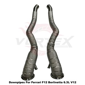 ท่อลง Vortex SS304 แบบป้องกันความร้อนสำหรับ Ferrari F12 Berlinetta 6.3L V12 ชุดระบบท่อไอเสียแบบติดตั้งได้โดยตรง - Product Image 2