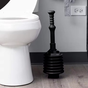 Déboucheur de toilettes et canalisations domestiques à aspiration et à ventouse en cuir pour évacuation d'eau - Product Image 4