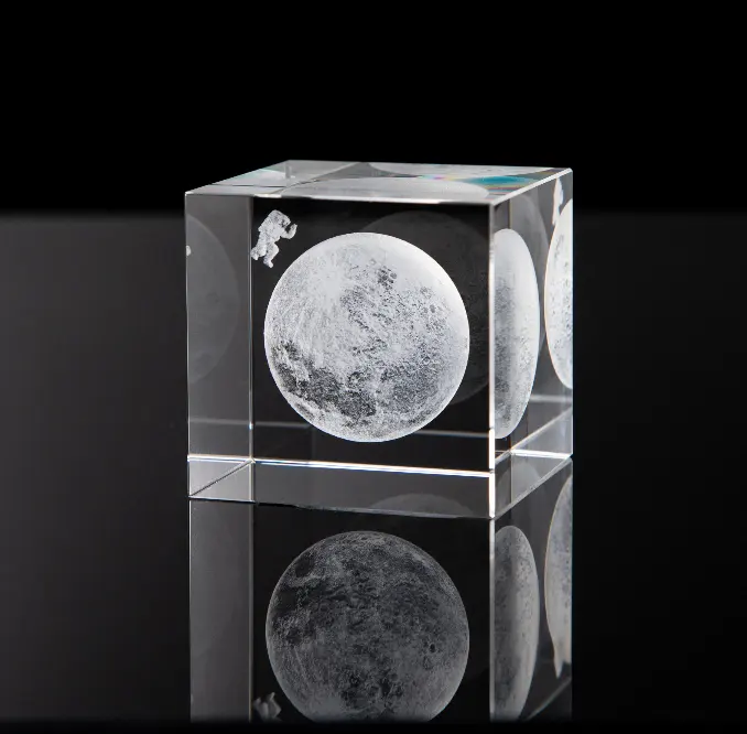 Groothandel Trofeeën Gemaakt In China Clear Blank 3d Crystal Plate Onderdelen Award 3d Crystal Personise Trofee-Onderdelen Glazen Schild Trofee