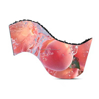 Pantalla LED Curva Flexible para Interiores/Exteriores P1.86 P2 P2.5 P3 P4, Panel LED de 320X160mm a Todo Color, Pantalla LED Cilíndrica para Publicidad