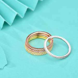 Bague d'éternité empilable de luxe en argent sterling 925 <span class=keywords><strong>GR13</strong></span>, sertie de diamants et de zircons, pour fiançailles et mariage, bijoux fins pour femmes - Product Image 2