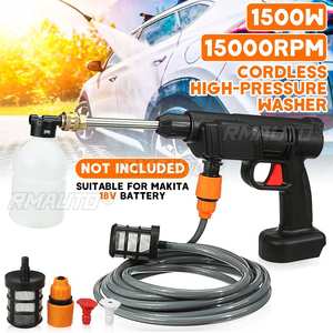 Hidrolavadora Inalámbrica de Alta Presión de 50 Bares y 1500 W, Pistola de Lavado de Autos Recargable, Pistola de Agua Eléctrica, Máquina de Espuma para Batería Makita de 18 V - Product Image 1