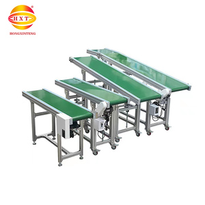 Kutu Transfer montaj hattı için alüminyum çerçeve ayarlanabilir yükseklik ile otomatik PVC bant konveyör - Product Image 6