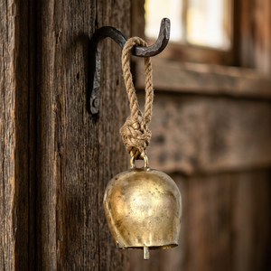 Campana de Metal Rústica para Colgar en la Pared, Decoración Navideña para Exteriores, Estilo Vintage de Granja - Product Image 4