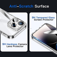 Étui robuste 5-en-1 Yanchentian pour iPhone 17/18 Pro Max 6,9'', avec 2 protections d'écran et d'objectif 9H, kit complet antichoc