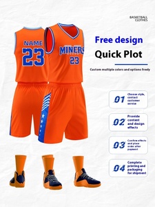 Nouveaux ensembles d'uniformes de basket-ball personnalisés pour adultes étudiants et enfants Conception d'épaule étroite américaine pour les jeux et les maillots d'équipe d'entraînement - Product Image 4