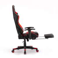 Chaise de jeu ergonomique en cuir confortable de gros, réglable en hauteur, pivotante, avec massage pour le bureau ou l'utilisation d'un ordinateur