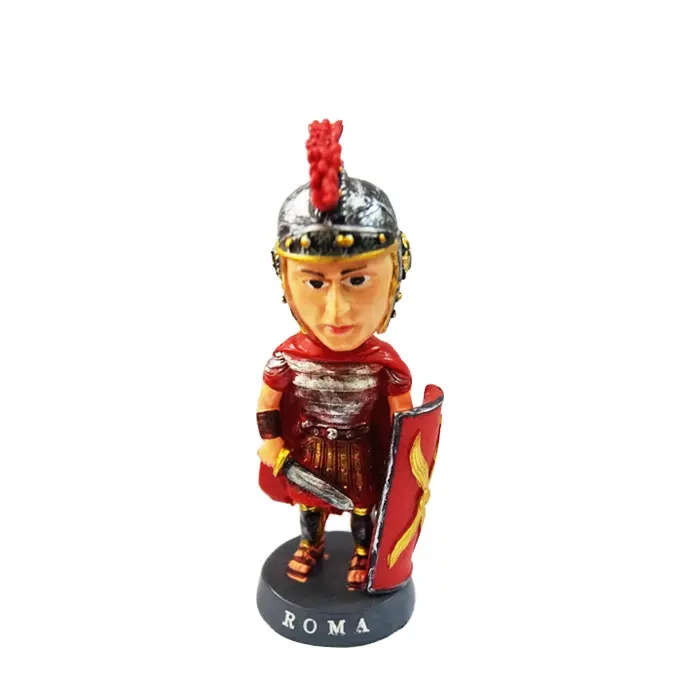 Tùy Chỉnh Nhỏ Nhựa Bobble Head Ý Roma Soldier Bức Tượng Bobbleheads