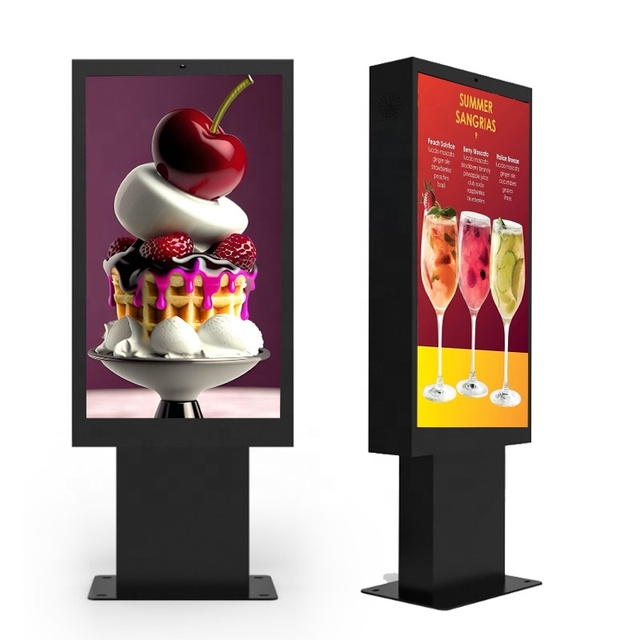65 Inches 55'' Maintenance-free IP65 Waterproof Outdoor Touchscreen LCD Drive-thru Digital Kiosk & Menu Board for Retail Store