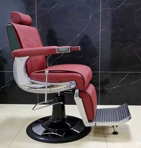 Sillón de Peluquería Vintage con Respaldo Alto, Exclusivo para Salón de Belleza, Plegable y Ajustable para Afeitado y Peluquería - Product Image 5