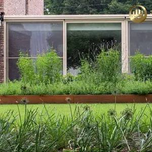 カスタムデザインコルテン鋼屋外ガーデン装飾草ボーダー