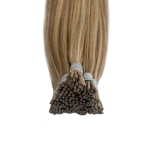 Extensions de <span class=keywords><strong>cheveux</strong></span> européennes en gros, haute qualité, blond glace balayage, I-Tip, teintes, vierges, brutes, super double drawn, trame simple - Product Image 1