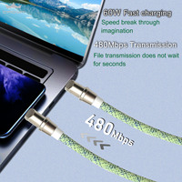 Câble de charge rapide 3A pour téléphone portable, connecteurs Type-C/8 broches, cordon anti-perte, cordon de suspension, tresse en nylon, blindage pour ordinateur