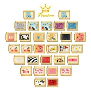 Module de breloques transfrontalier en or pour collier DIY, bijoux personnalisés, bague tendance, bracelet de cheville, accessoires modulaires raffinés - Product Image 5