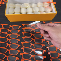 Lunettes 3D Chroma Depth Shutter à séparation lumineuse, pour vision nocturne, fluorescence, golf miniature, profondeur de couleur, écran virtuel de 50-80 pouces