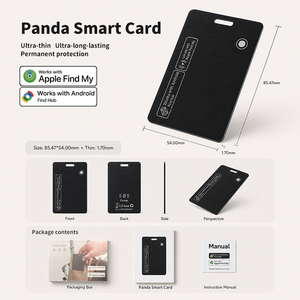 Traceur intelligent format carte de crédit, certifié MFi, étanche, compatible avec le réseau Localiser mon appareil, pour portefeuille et sac à main - Product Image 1