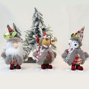 2025 ensemble de Figurines en peluche de noël chaud père noël bonhomme de neige renne décorations festives ornements de table de noël pour la décoration de la maison de vacances - Product Image 2