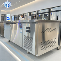 Congélateur professionnel sous comptoir en acier inoxydable à double porte et température unique pour cuisines commerciales ETL