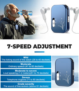 เครื่องช่วยฟังแบบอนาล็อกแบบพกพาแบบชาร์จไฟได้ โทนเสียงที่ชัดเจน กำลังขับสูง น้ำหนักเบา แบบพกพาสำหรับผู้ใหญ่ การปรับปรุงการได้ยินในชีวิตประจำวัน - Product Image 6