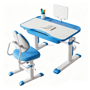Set di <span class=keywords><strong>scrivania</strong></span> e sedia per bambini per studenti della scuola primaria, tavolo sollevabile moderno e minimalista in ferro per la sala studio - Product Image 1