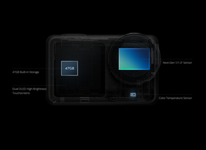 Caméra DGI Osmo Action 5 Pro 4K 120fps <span class=keywords><strong>RockSteady</strong></span> 3.0 HorizonSteady 146g Design compact pour le cyclisme, le camping et le vlogging en plein air - Product Image 3