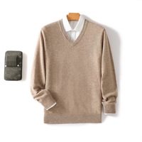 Pull en cachemire pour homme S-XXXL, pull classique à col en V pour homme, pull chaud d'automne et d'hiver, pull en jersey pour homme