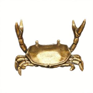 Figura de Cangrejo en Latón Hecha a Mano con Técnica de Pincel 3D, Estilo Animal, Adorno de Escritorio, Regalo para Coleccionistas - Product Image 5