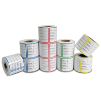 Autocollants personnalisés en papier adhésif résistant à l'eau, inscriptibles, à forte adhérence, étiquettes personnalisées 120x60mm, 250 pièces par rouleau