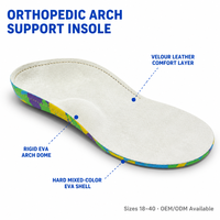 Semelles orthopédiques respirantes en daim pour enfants, absorption des chocs, confort sportif, soulagement des douleurs aux pieds pour les enfants actifs