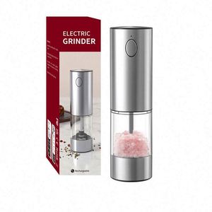 USB Rechargeable Electric Eco-Friendly Stainless Steel Modern <b>Square</b> Portable Pepper Mill Automatic Electronic Salt Pepper Mill - Product Image 1