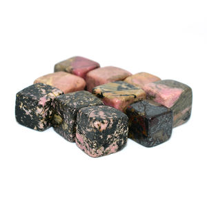 Commercio all'ingrosso 20-30mm linea nera naturale <span class=keywords><strong>Rhodonite</strong></span> quadrato caduto pietre Feng Shui stile agata gemma per la decorazione della casa - Product Image 1