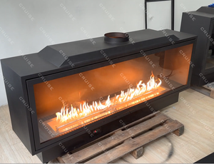 CRUISE 72 pouces 1828x720x380mm moderne de luxe intérieur métal et verre <span class=keywords><strong>Insert</strong></span> linéaire Propane foyer au gaz lpg avec <span class=keywords><strong>cheminée</strong></span> intégrée - Product Image 5