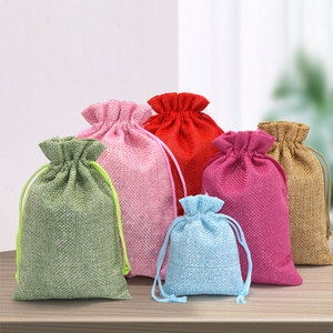 Sac en jute avec cordon de serrage, sac en chanvre, pochette cadeau pour bonbons, faveurs de mariage, grains de café, pour offrir en cadeau, décorations - Product Image 2