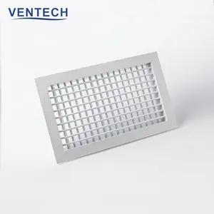 Ventech 2022 Hot Sale Hvac Aluminium Klantenformaat Luchtrooster Dubbele Afbuiging Grille Met Obd