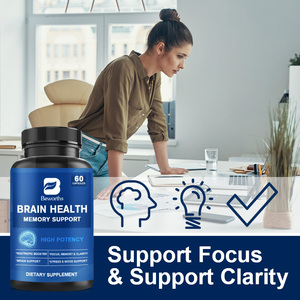 Etichetta privata 60 pz capsula per la salute del cervello Multi vitamina complesso capsula di memoria e supporto allo Stress integratore alimentare - Product Image 4