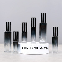 Flacon de parfum de luxe 10 ml carré en verre dépoli avec pompe pulvérisatrice, sérigraphie, diffuseur à bâtonnets, couleur transparente pour femme