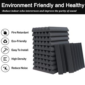 Hot Style Studio Wedge Panneaux Mur Chambre KTV Cinéma <span class=keywords><strong>Triangle</strong></span> Caisse Absorption Sonore Acoustique Mousse Tuiles - Product Image 5