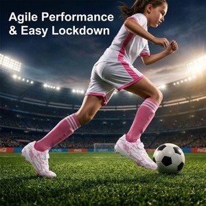 Chaussures <span class=keywords><strong>de</strong></span> football professionnelles <span class=keywords><strong>pour</strong></span> jeunes filles, <span class=keywords><strong>crampons</strong></span> FG, chaussures <span class=keywords><strong>de</strong></span> football <span class=keywords><strong>pour</strong></span> enfants, entraînement en extérieur, vente en gros, faible MOQ - Product Image 5