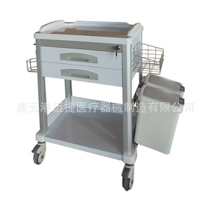 Chariot médical Su Maijie à quatre niveaux, double tiroir, ABS silencieux, multifonctionnel, pour thérapie par perfusion, chariot à outils de traitement - Product Image 3