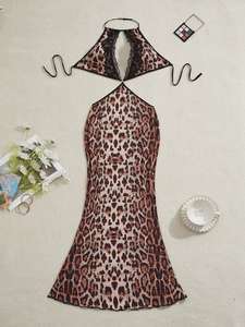 Nouvelle collection 2026 : Pyjama sexy pour femme, imprimé léopard, <span class=keywords><strong>dos</strong></span> <span class=keywords><strong>nu</strong></span>, <span class=keywords><strong>longue</strong></span> jupe en dentelle, lingerie sexy, chemise de nuit, vêtements de nuit pour femmes - Product Image 6