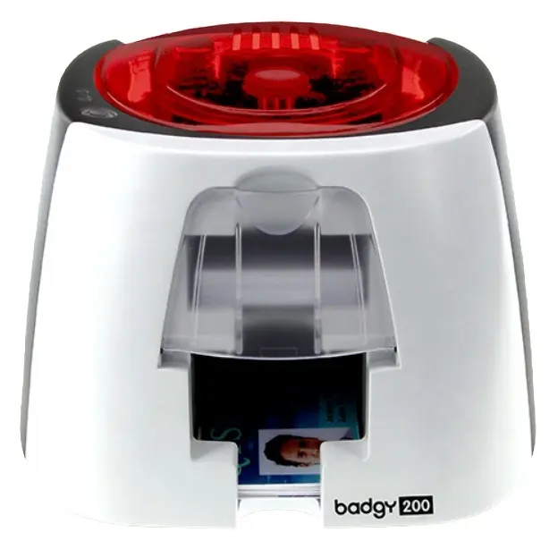 सबसे सस्ता गर्म बेच Evolis Badgy200 एकल सिड रंग बनाने की क्रिया प्लास्टिक पीवीसी आईडी कार्ड प्रिंटर