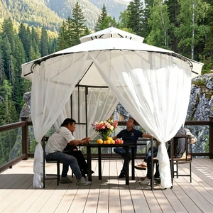 Yuanheng chaume Tiki Bar porte coulissante pièces Uplion <span class=keywords><strong>tente</strong></span> extérieure Pergola étanche luxe 3 mètres en acier bâtiments de jardin gazebo pour l'extérieur - Product Image 1
